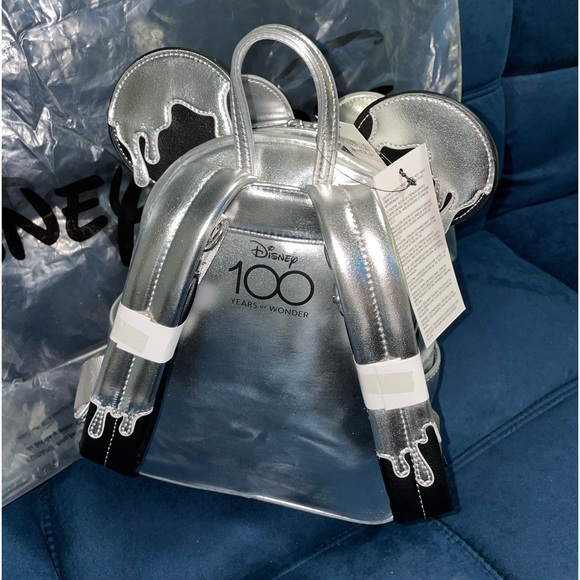 Disney Parks Minnie Metal Drip Disney100 Years of Wonder Loungefly Backpack main image 10